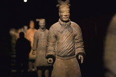 Terracotta soldiers exhibition in Barcelona, Spain